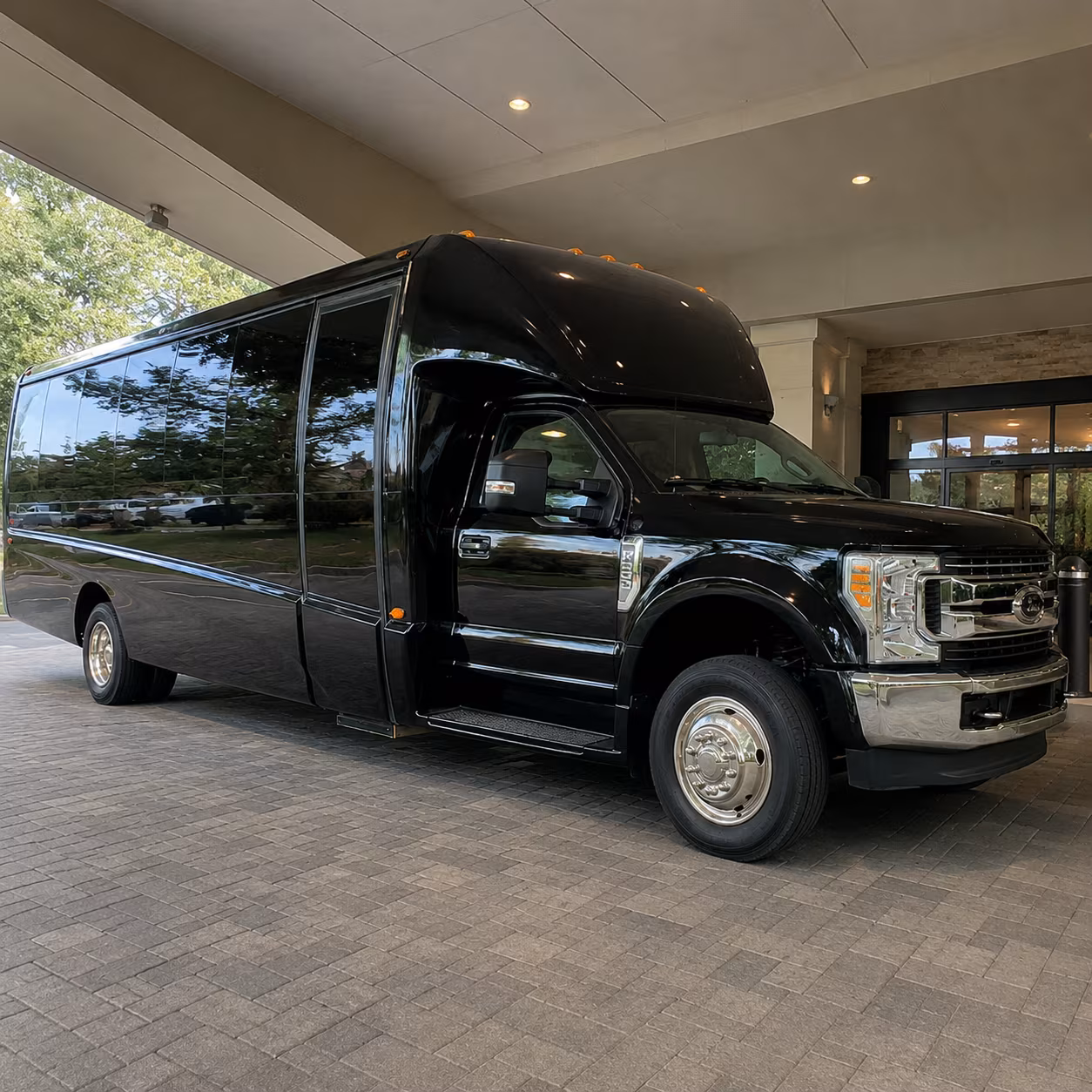 Arlington arlington airport transportation party bus exterior