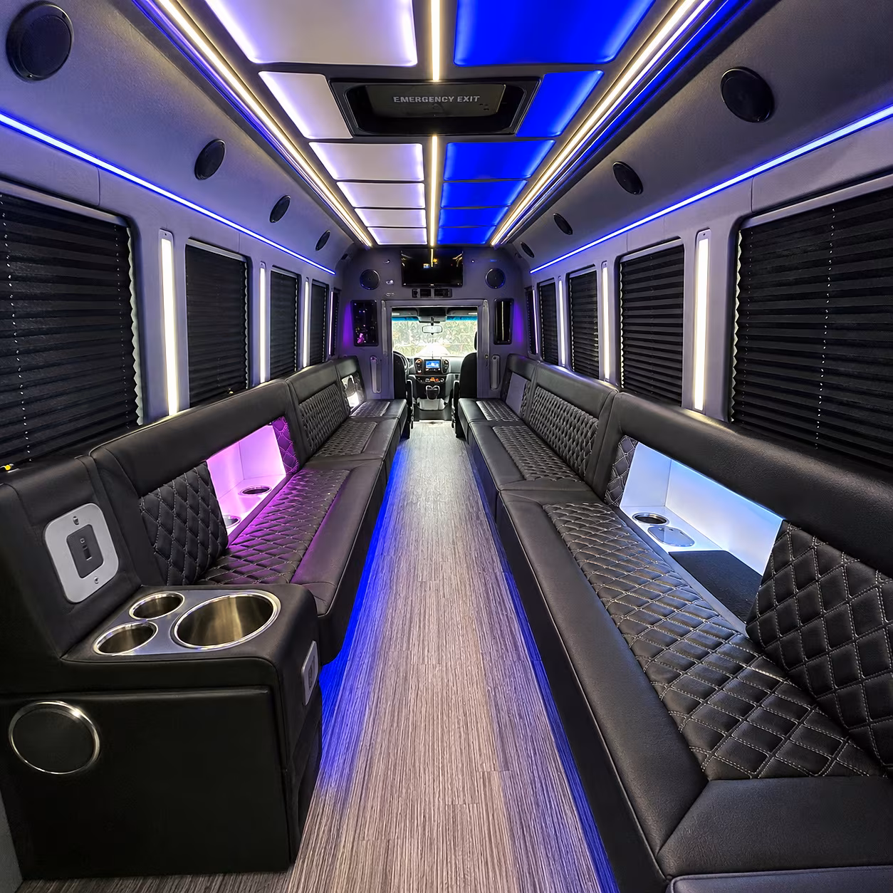 Arlington arlington sporting event party bus rental party bus interior