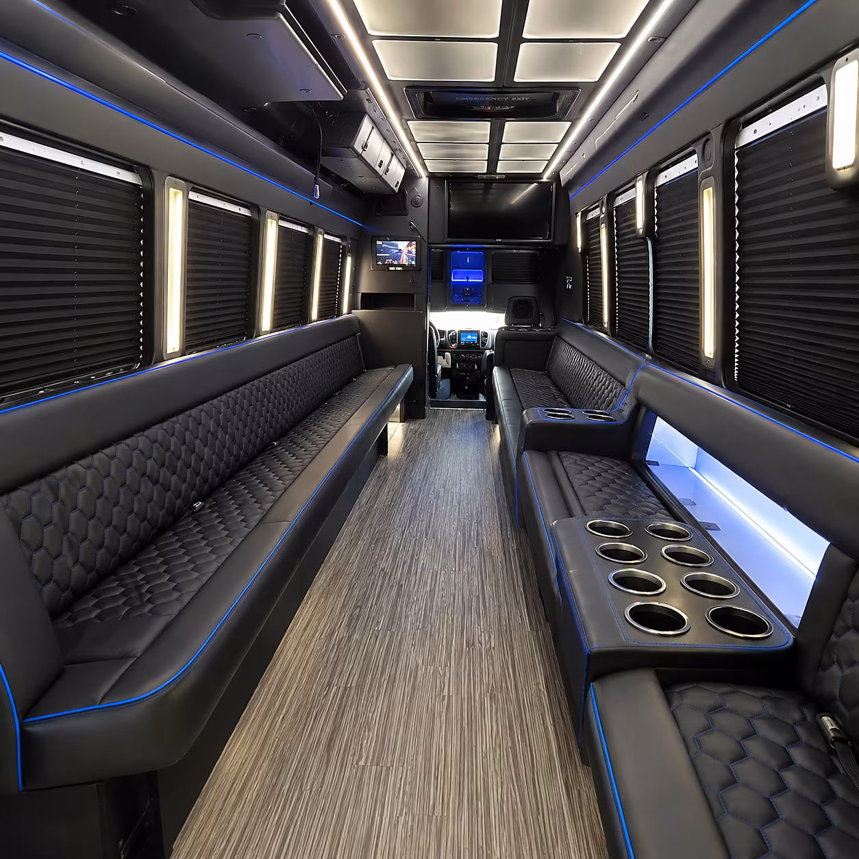 Arlington arlington sporting event party bus rental party bus interior