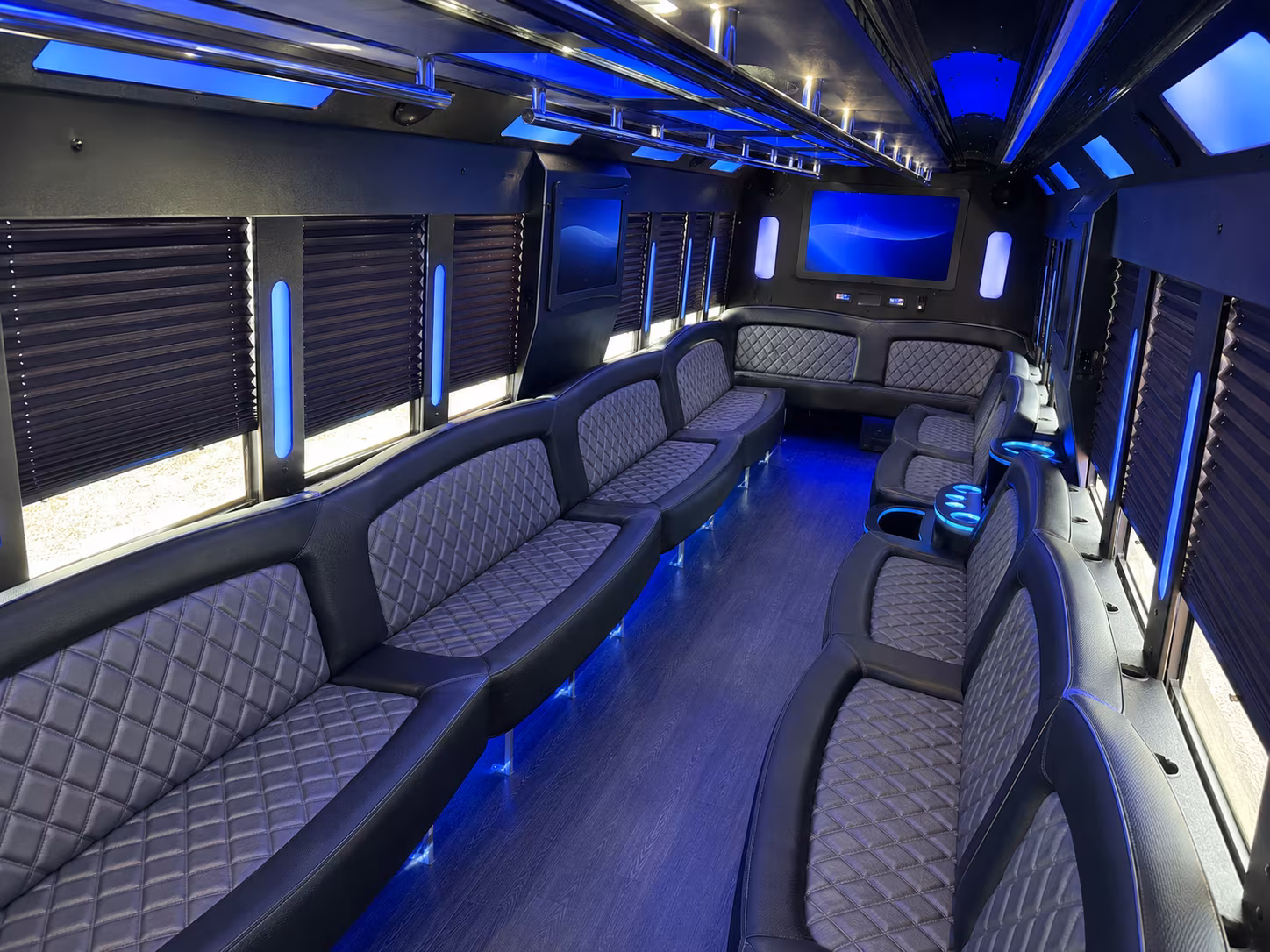Arlington Prom & Homecoming Transportation party bus interior
