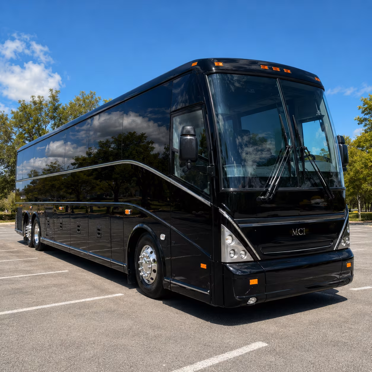 Arlington School Event Transportation party bus interior