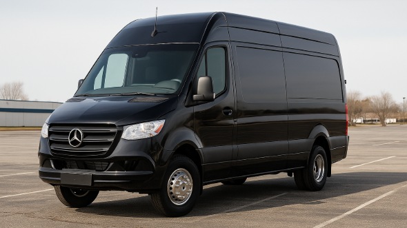 Exterior of Charter Bus Company Carrollton's 14 Passenger Sprinter Limousine in Carrollton