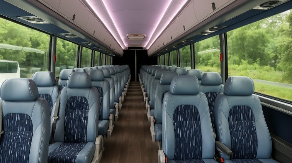 Interior of Charter Bus Company Arlington's 35 Passenger Minibus in Arlington