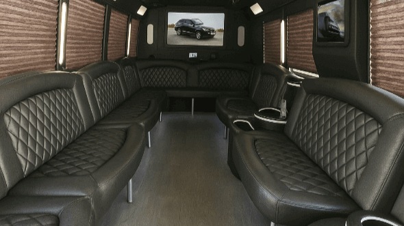 40 passenger party bus interior