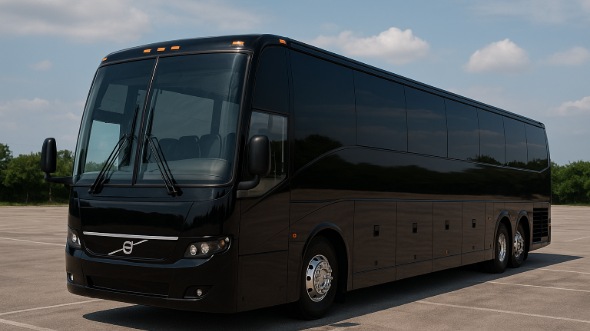 Exterior of Charter Bus Company Irving's 40 Passenger Party Bus in Irving