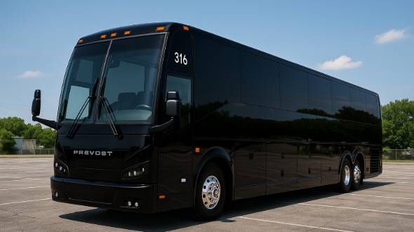 Exterior of Charter Bus Company Lewisville's 50 Passenger Party Bus in Lewisville
